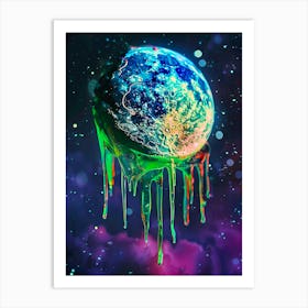 Earth Dripping Art Print