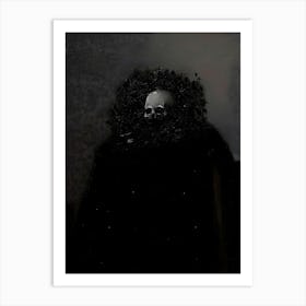 Dark Gothic Skeleton In The Dark Art Print