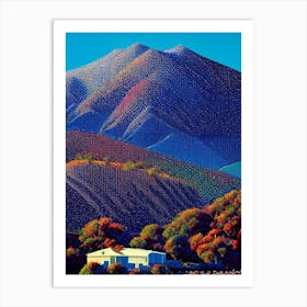 Moreno Valley, City Us  Pointillism Art Print