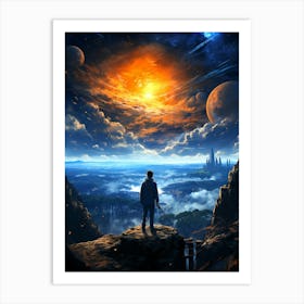 Space Landscape 3 Art Print