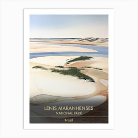 Lenis Maranhenses National Park Brazil Watercolour 4 Art Print