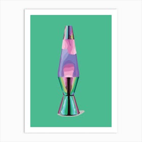 Lava Lamp - Retro - Art Print - 70's - Illustration - Psychedelic - Green Art Print