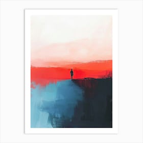 Man On A Hill Art Print