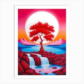 Red Tree 1 Art Print