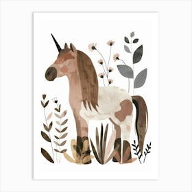 Charming Nursery Kids Animals Pony 4 Art Print