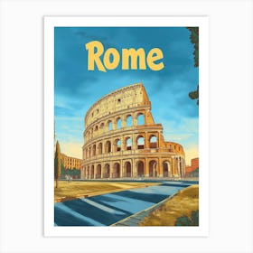 Aihrgdesign A Vintage Travel Poster Of Rome 4 Art Print