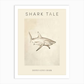 Isistius Genus Shark Vintage Illustration 4 Poster Art Print