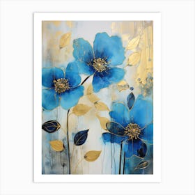 Blue Flowers 39 Art Print