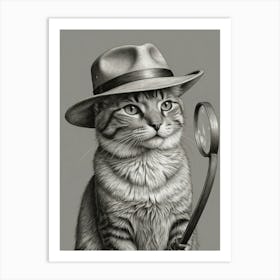 Cat In A Hat 1 Art Print