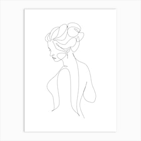 Portrait Of A Woman.Scandinavian wall art 16 Art Print