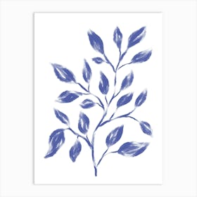 Blue Twig Two Art Print