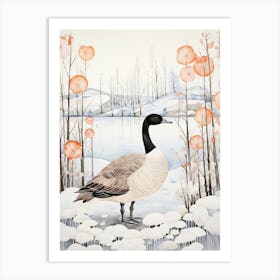 Winter Bird Painting Canada Goose 1 Art Print