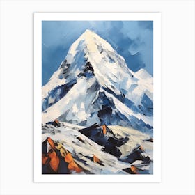 Mount Everest Nepal Tibet 6 Mountain Painting Art Print