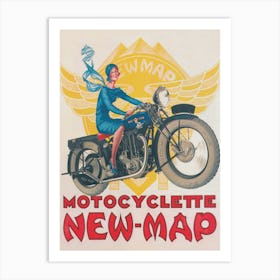 Motorcycle Vintage Poster Art Print