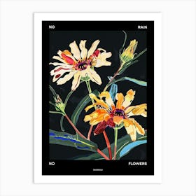 No Rain No Flowers Poster Calendula 1 Art Print