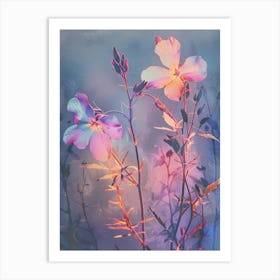 Iridescent Flower Lobelia 2 Art Print