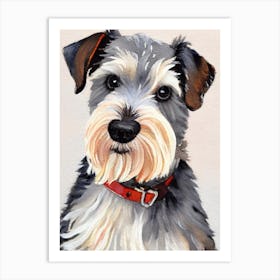 Miniature Schnauzer 2 Watercolour Dog Art Print