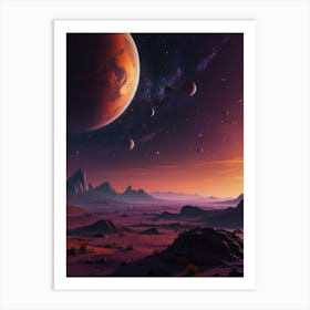 Planets In Space 3 Art Print