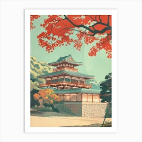 Kamakura S Tsurugaoka Hachimangu Shrine Japan Mid Century Modern 3 Art Print