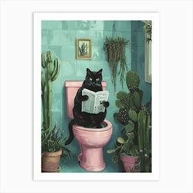 Reading Cat 1 Art Print