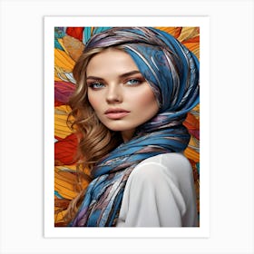 Muslim Woman With Scarf Art Print