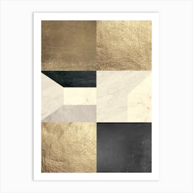 Composition textures and gold 1 Art Print