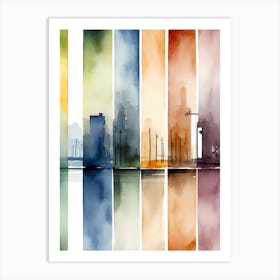 Watercolor Cityscape 10 Art Print