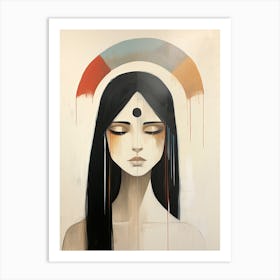 Sacred Guardian, Boho Art Style Art Print