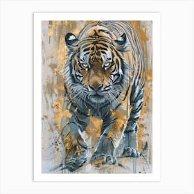 Bengal Tiger Precisionist Illustration 2 Art Print