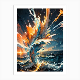 Ocean Splash Art Print