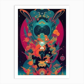 Colorful Year Of The Rabbit 05 Ai Art Art Print