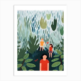  In The Jungle, Tiny People And Illustration 3 Art Print