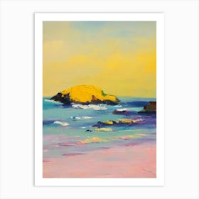 Perranporth Beach, Cornwall Bright Abstract Art Print