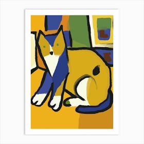 Cute Cat Sitting Art Print