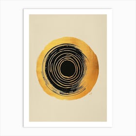 Gold Circle Canvas Print Art Print