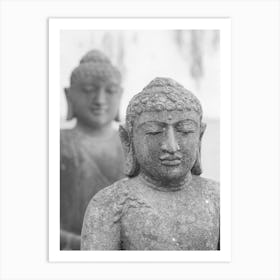 Buddha statue sculpture, Buddhism culture Art Print