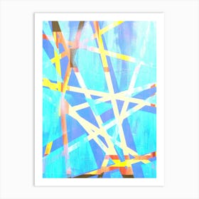 Tangled - Teal Yellow Art Print