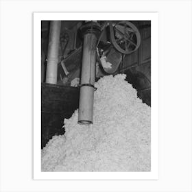 Suction Pipe And Raw Cotton At Gin, Lake Dick Project, Arkansas By Russell Lee Art Print