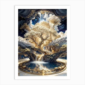 Gold life dimension Art Print