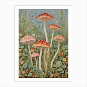 Fairytale Mushrooms Art Print