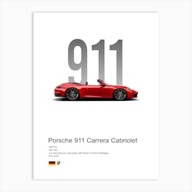 911 Carrera Cabriolet Porsche Art Print