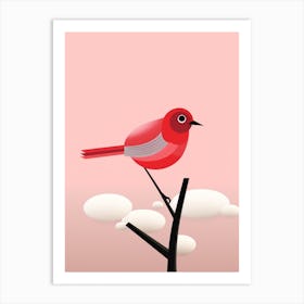 Minimalist Robin 5 Illustration Art Print