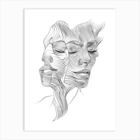 Line Art Intricate Simplicity 2 Art Print