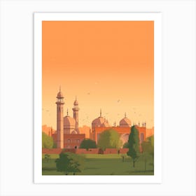 Lahore Pakistan Travel Illustration 3 Art Print