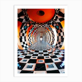 Checkered Hallway Art Print