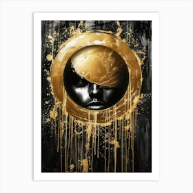 Gold And Black 79 Art Print