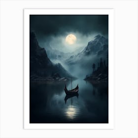 Viking Boat Art Print