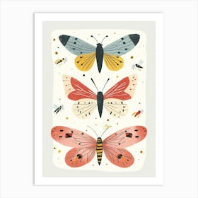 Colourful Insect Illustration Butterfly 15 Art Print