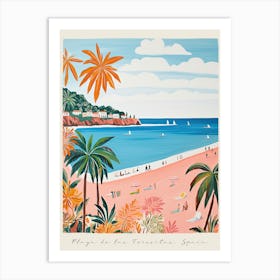 Poster Of Playa De Las Teresitas, Tenerife, Spain, Matisse And Rousseau Style 3 Art Print