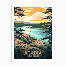 Acadia National Park Vintage Travel Poster 13 Art Print